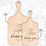 Personalized Hardwood Paddle Cutting Board